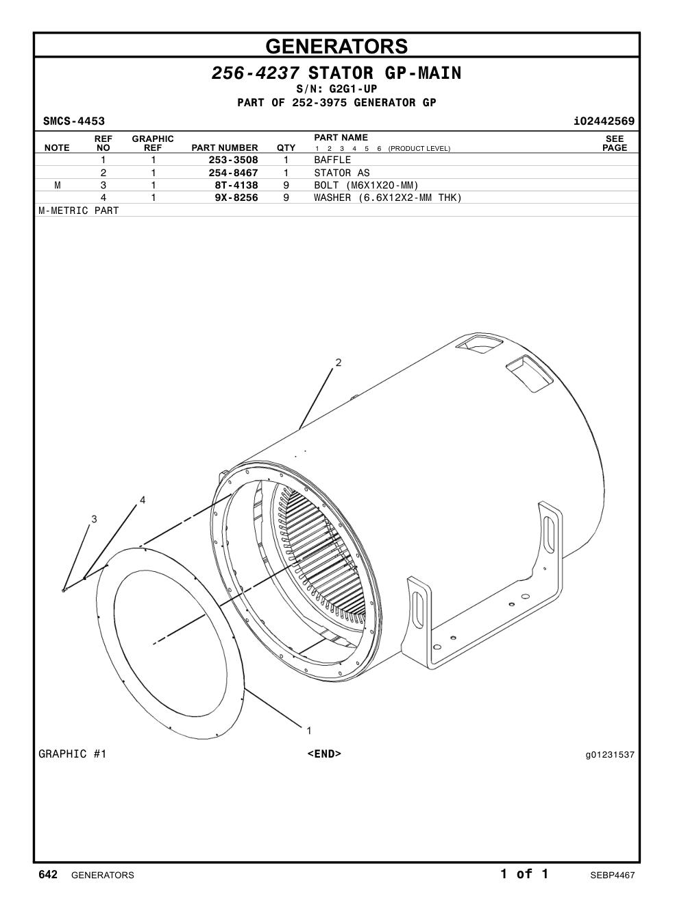 254-8467 - STATOR AS