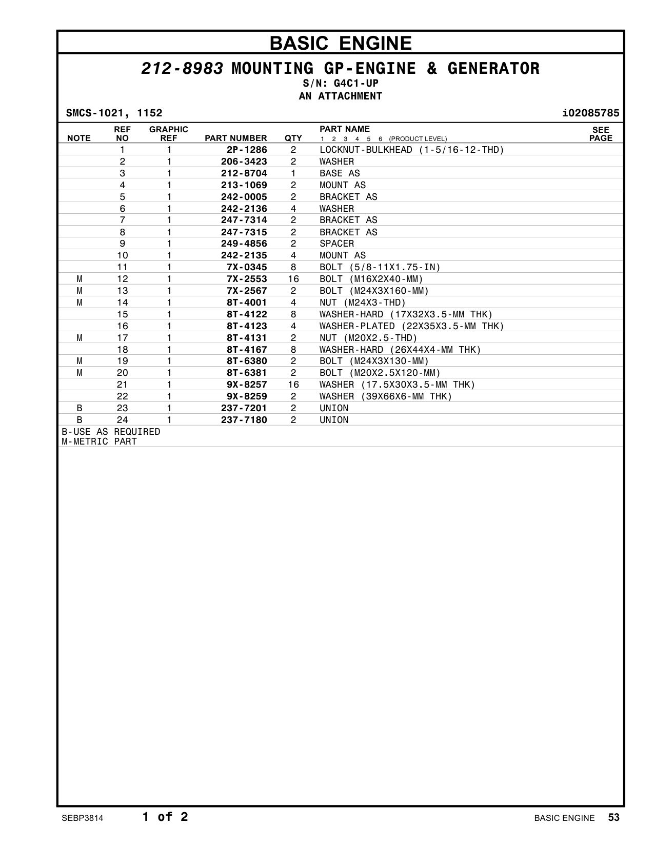 247-7314 BRACKET AS · S/N G4C1-UP CAT parts manual diagram