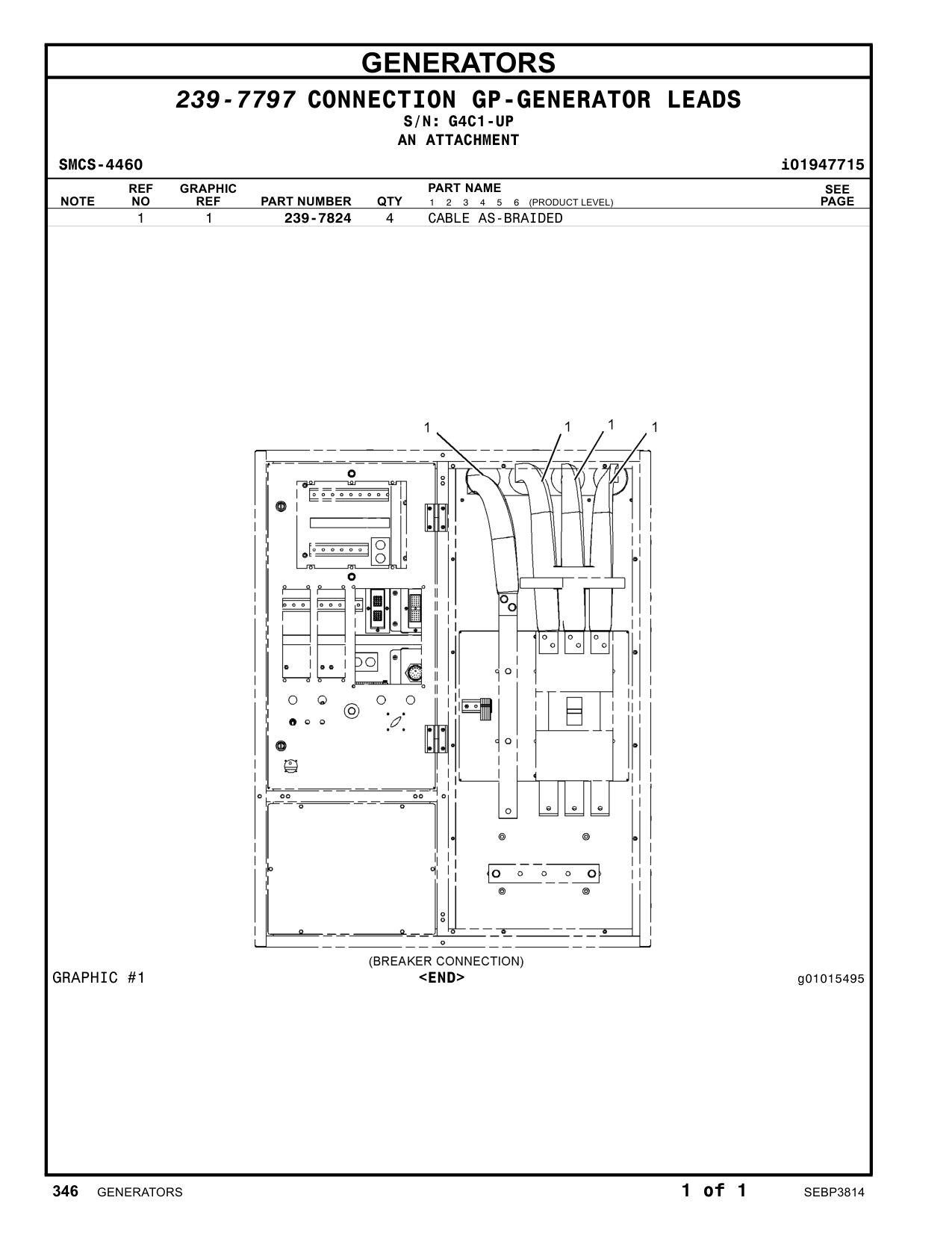 239-7824 CABLE AS-BRAIDED · S/N G4C1-UP CAT parts manual diagram