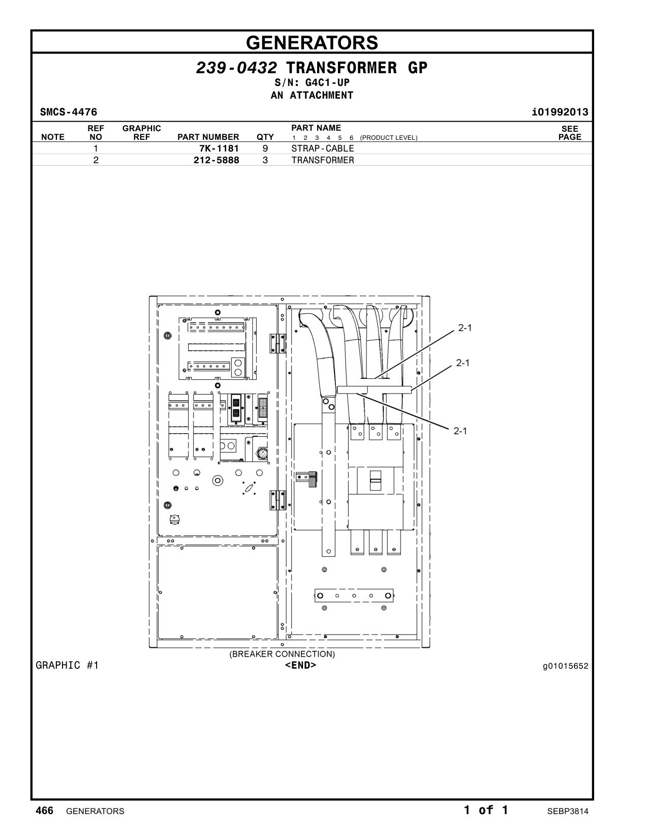 212-5888 - TRANSFORMER-CURRENT (RATIO 1500:5)