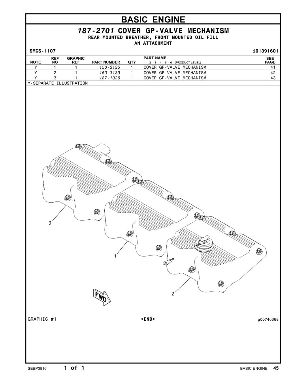 150-3139 - COVER GP-VALVE MECHANISM