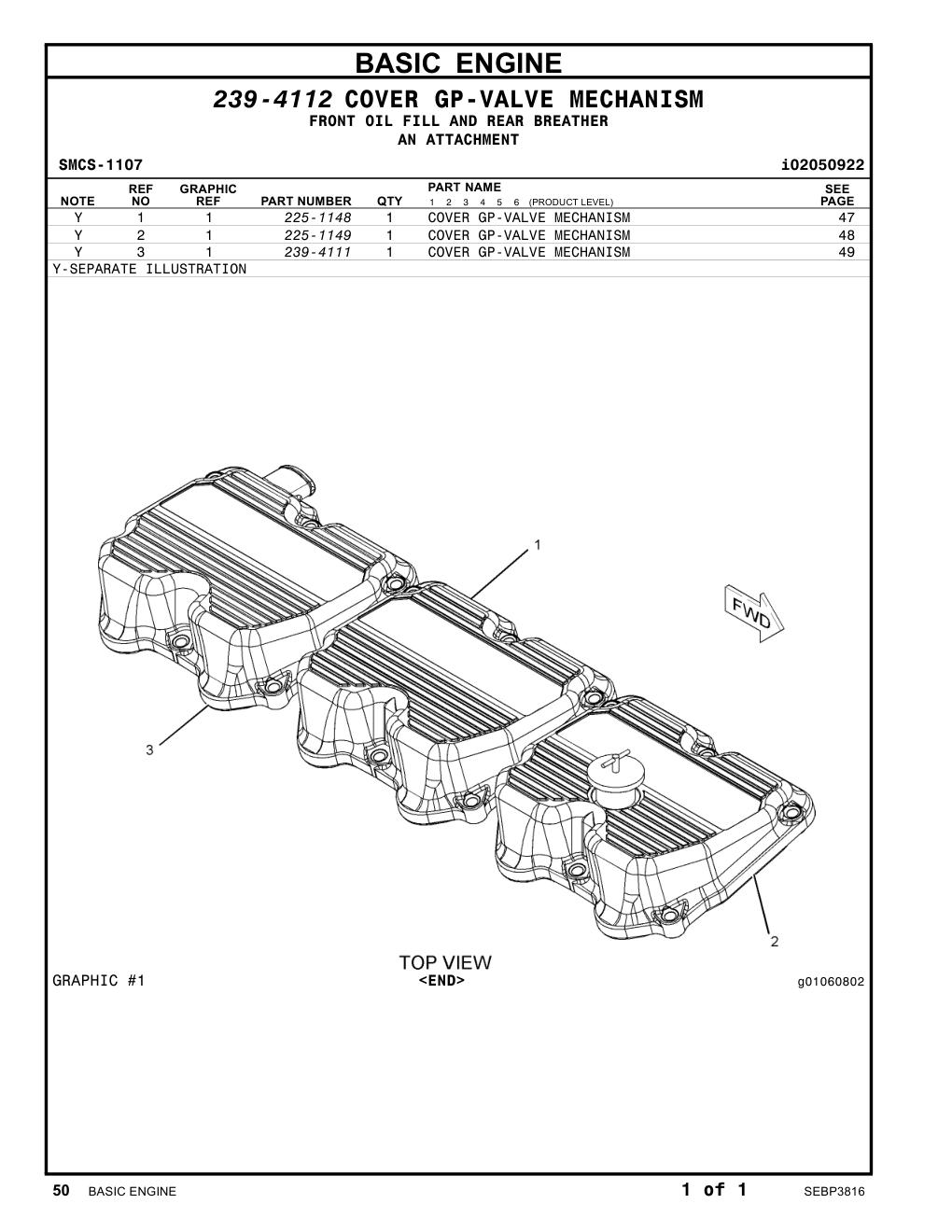 239-4111 - COVER GP-VALVE MECHANISM