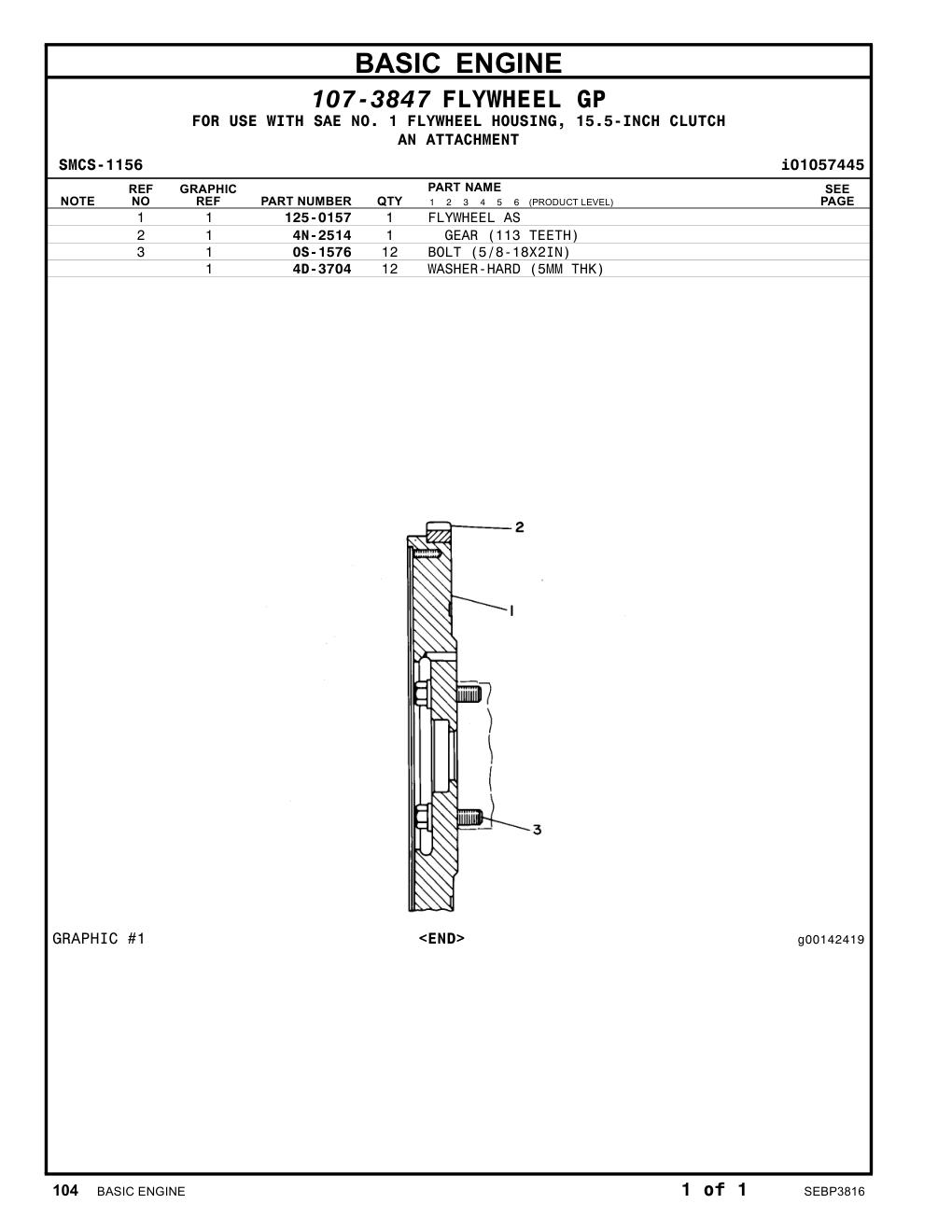 125-0157 - FLYWHEEL AS