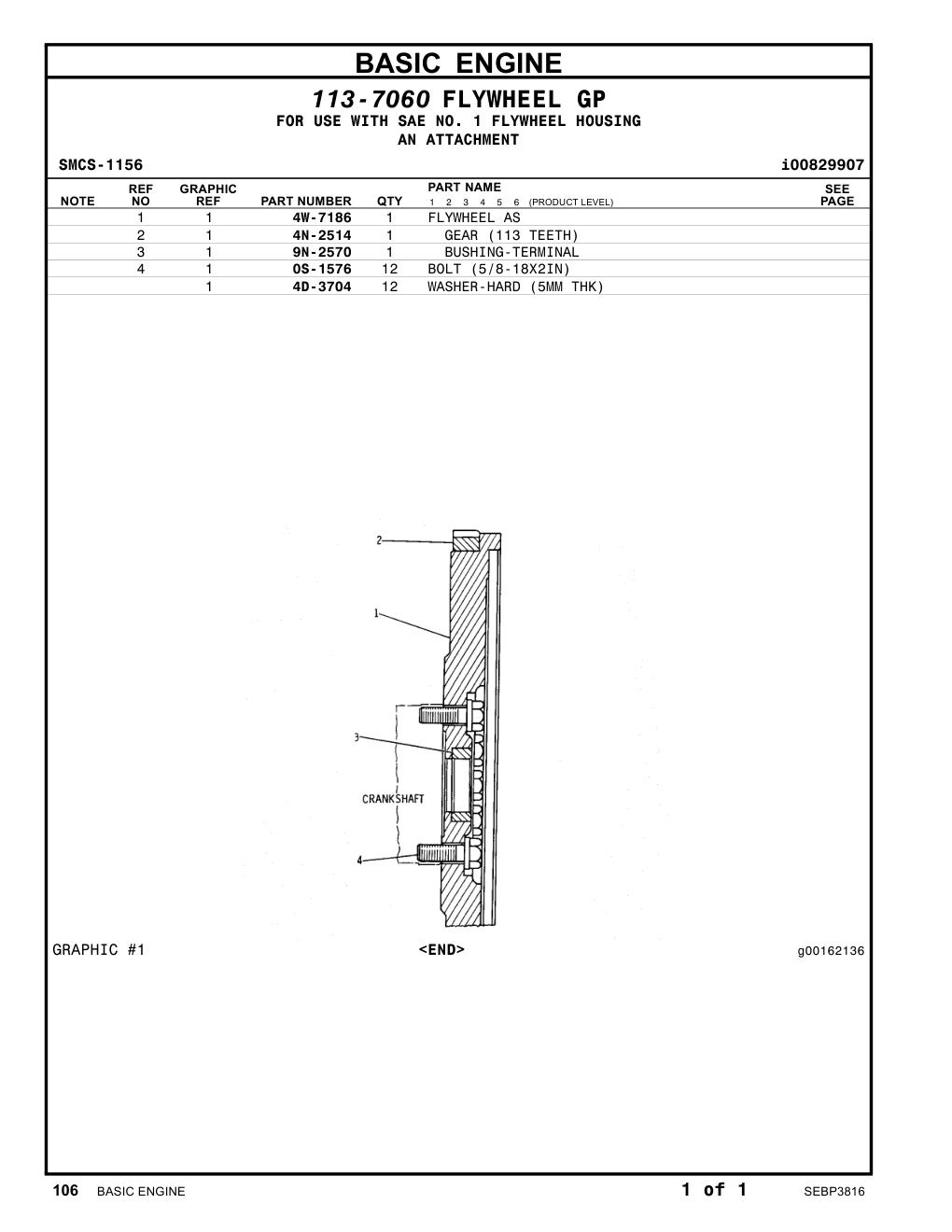 4W-7186 - FLYWHEEL AS