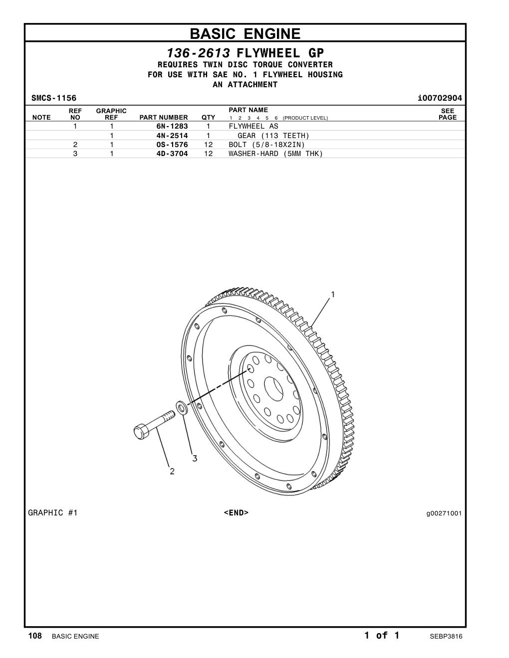 6N-1283 - FLYWHEEL AS