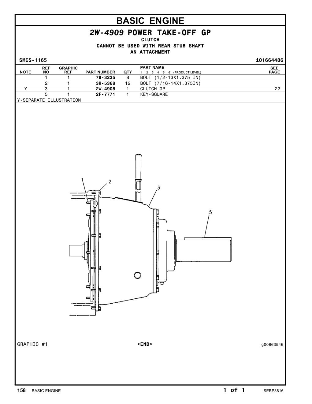 7B-3235 - BOLT (1/2-13X1.375-IN)