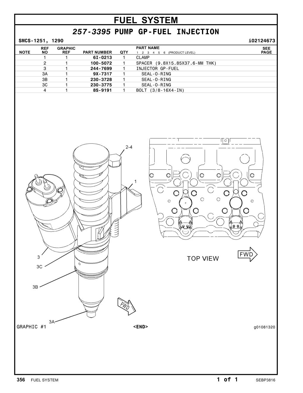 244-7699 INJECTOR GP-FUEL CAT parts manual diagram
