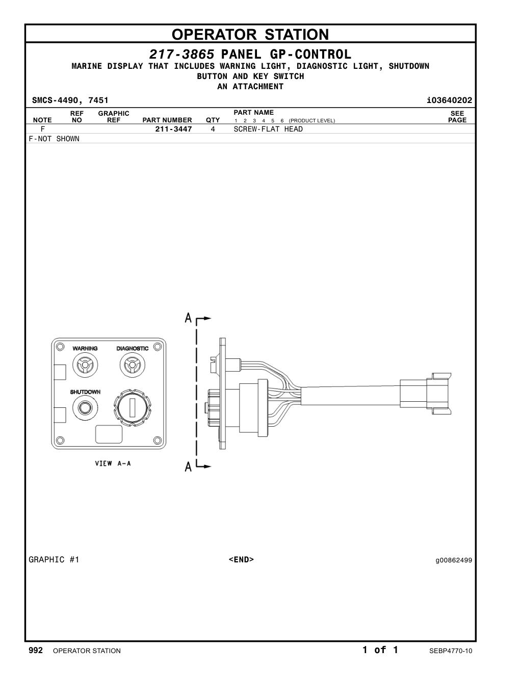211-3447 - SCREW-FLAT HEAD