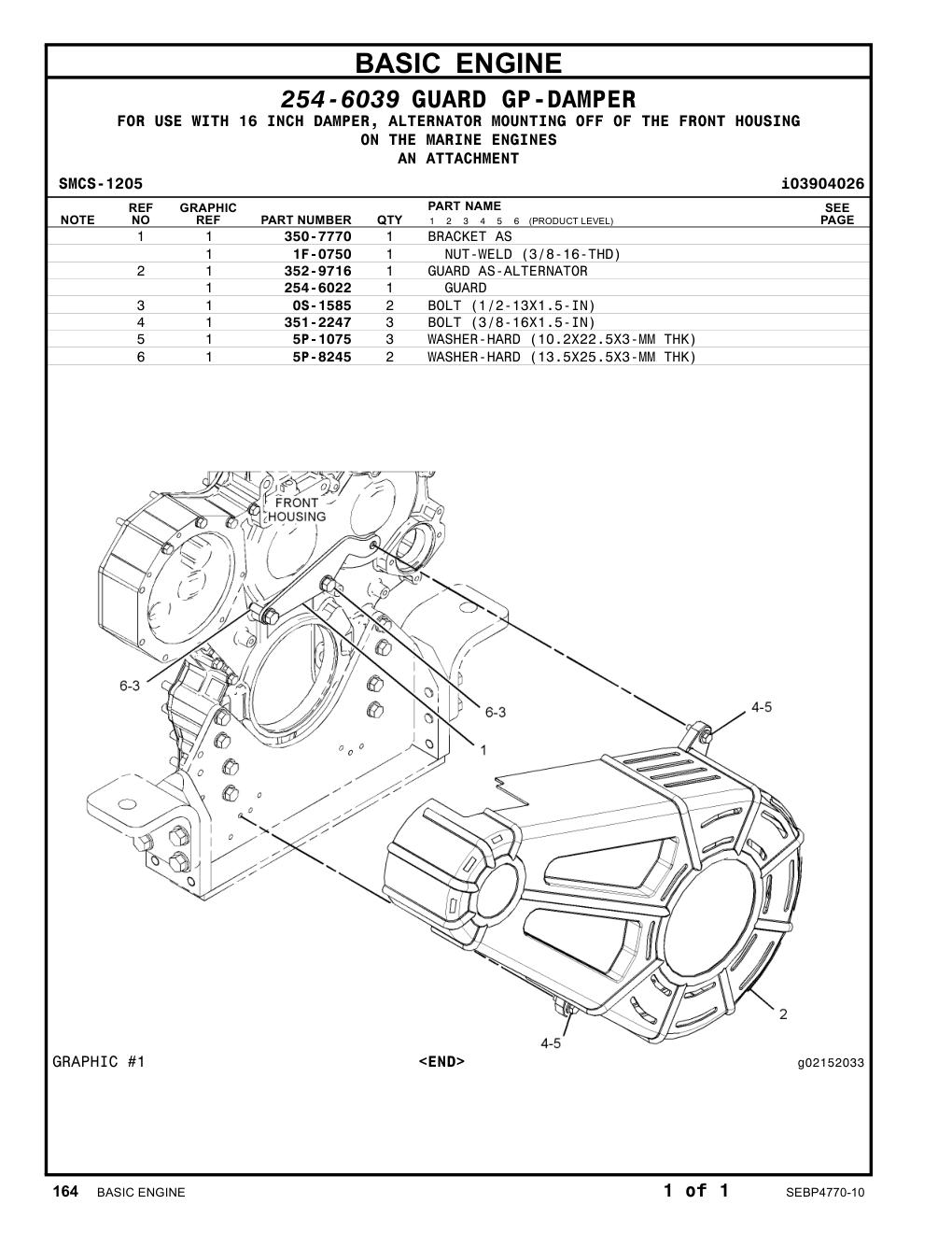 254-6022 GUARD CAT parts manual diagram