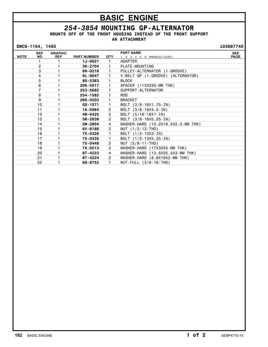 1J-0921 ADAPTER CAT parts manual diagram