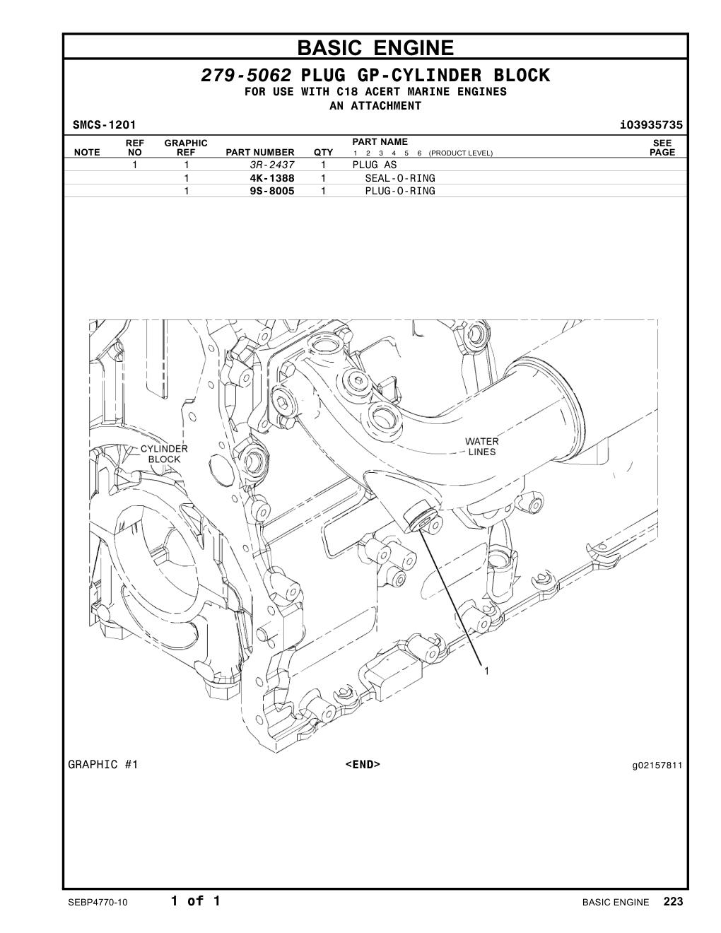 3R-2437 PLUG AS CAT parts manual diagram