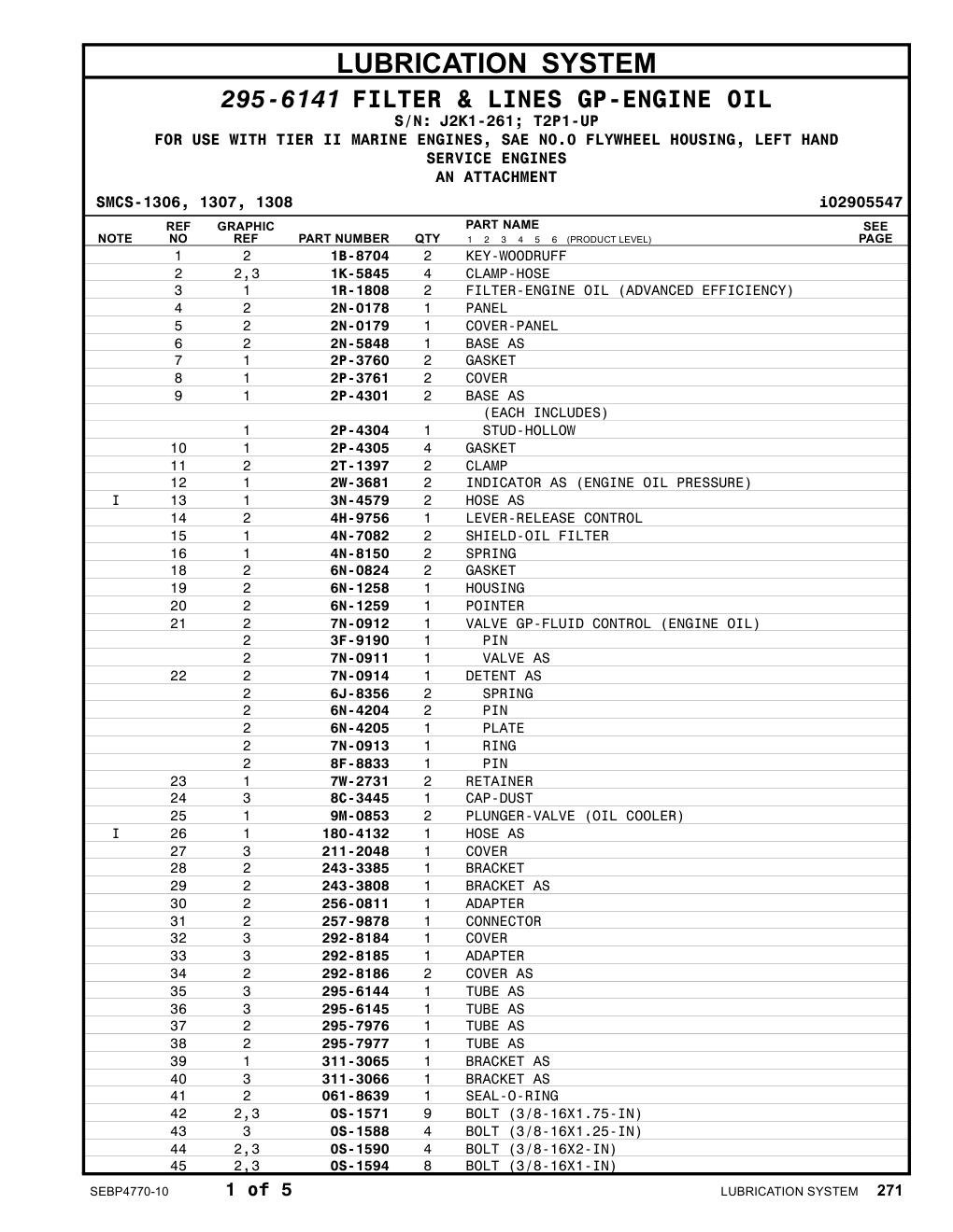 295-6144 TUBE AS CAT parts manual diagram