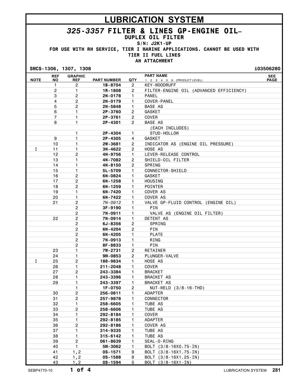 258-6606 TUBE AS · S/N J2K1-UP CAT parts manual diagram