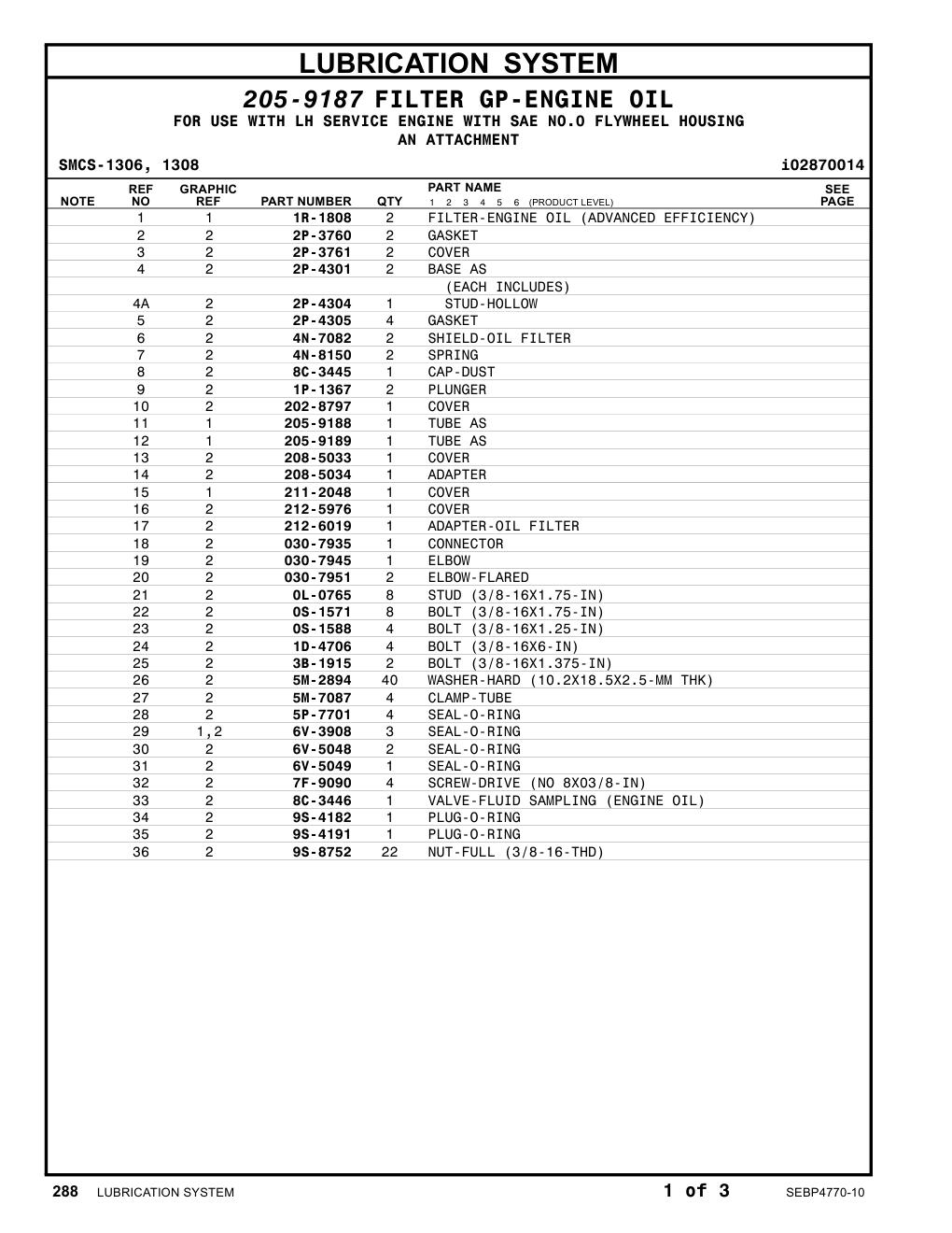 205-9189 TUBE AS CAT parts manual diagram