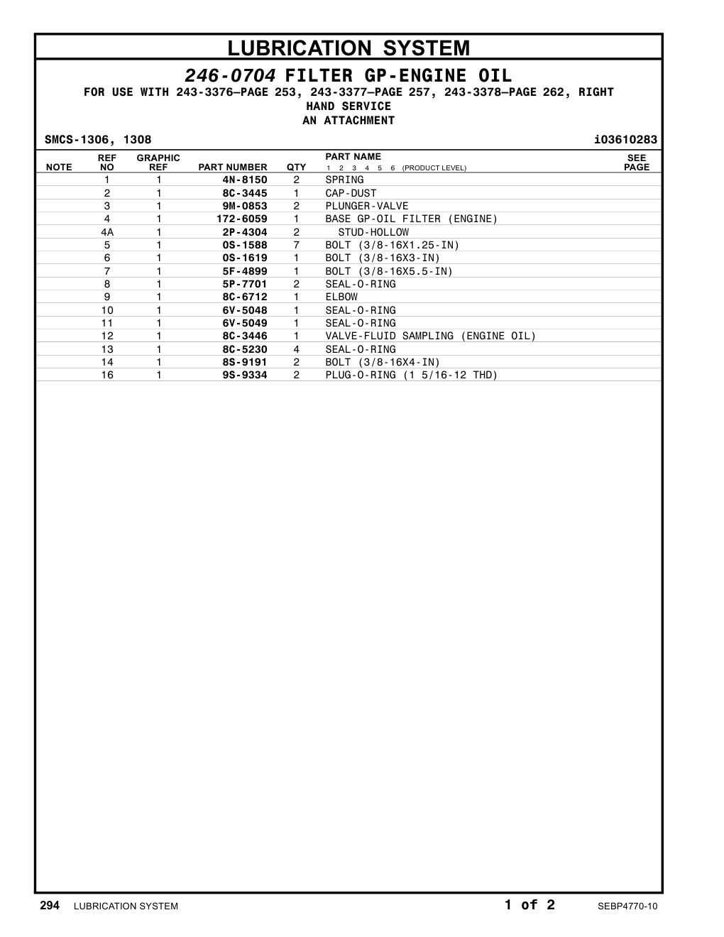 8C-6712 ELBOW CAT parts manual diagram