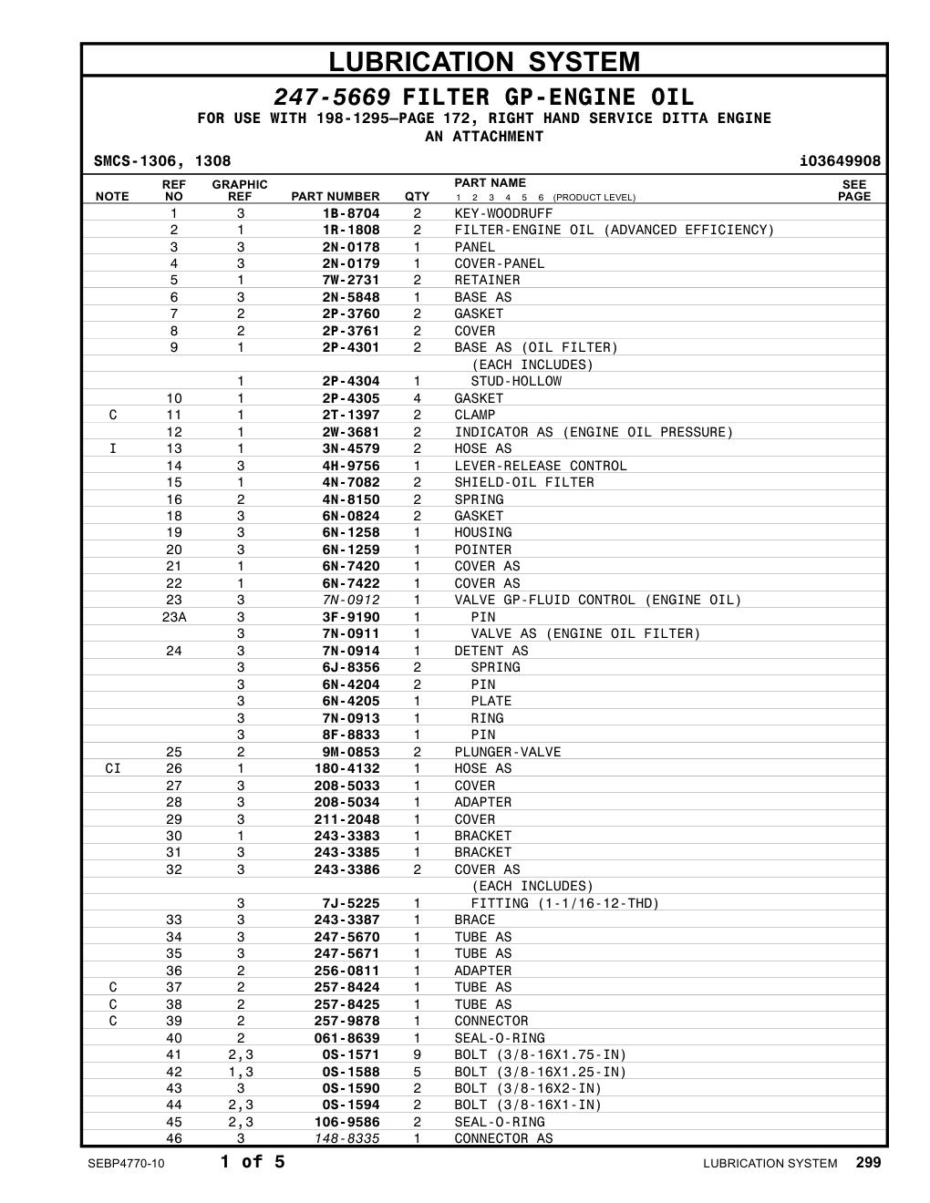 247-5671 TUBE AS CAT parts manual diagram