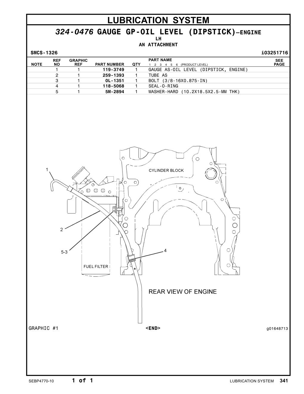 259-1393 TUBE AS CAT parts manual diagram
