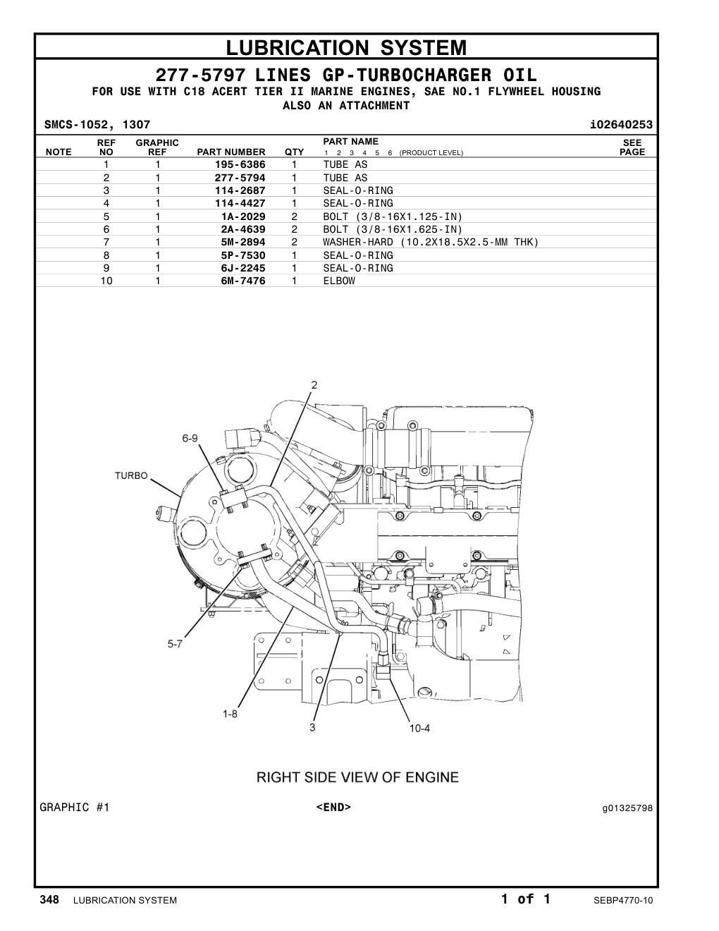 277-5794 TUBE AS CAT parts manual diagram