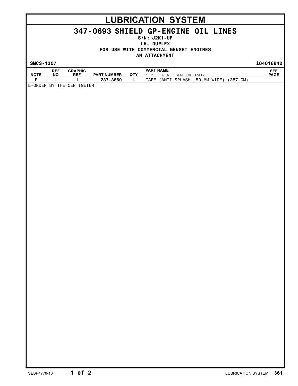 237-3860 - TAPE (ANTI-SPLASH, 50-MM WIDE) (387-CM)