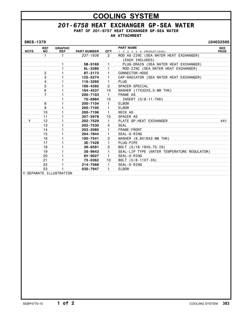 7X-0362 BOLT (5/8-11X7-IN) CAT parts manual diagram