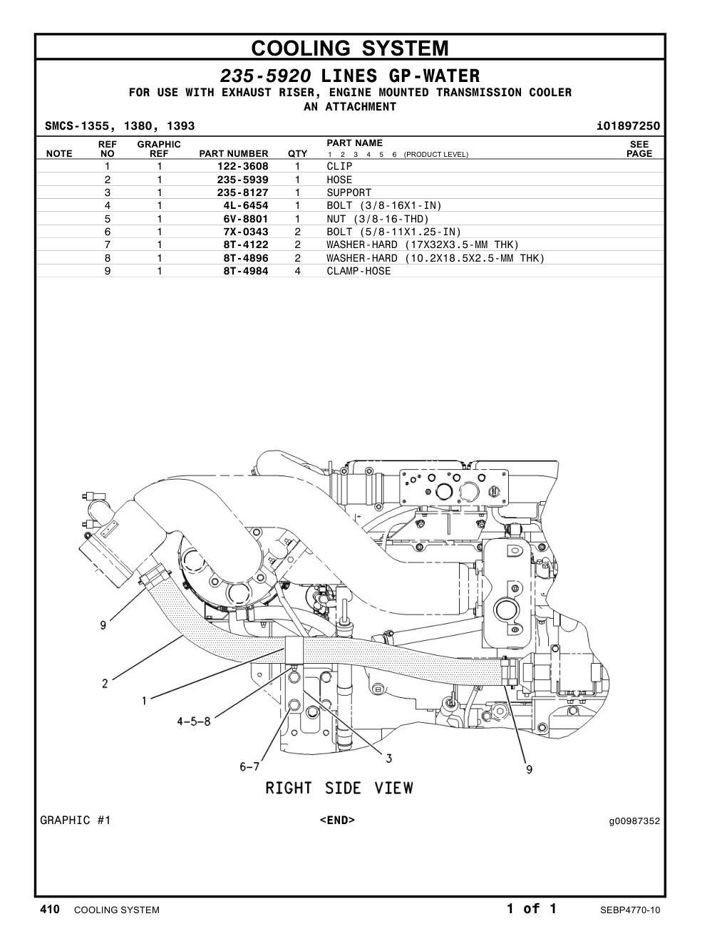 235-8127 SUPPORT CAT parts manual diagram