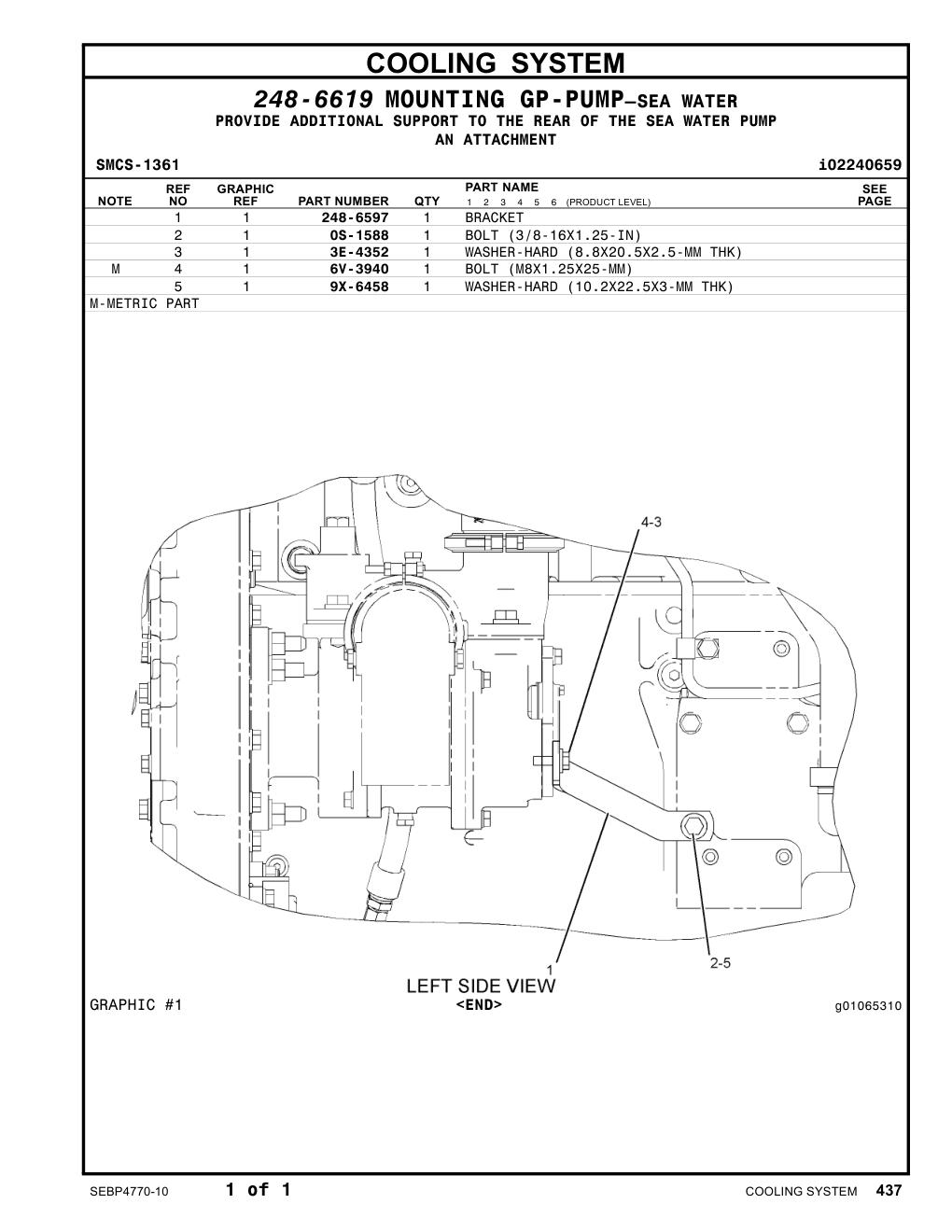 248-6597 BRACKET CAT parts manual diagram