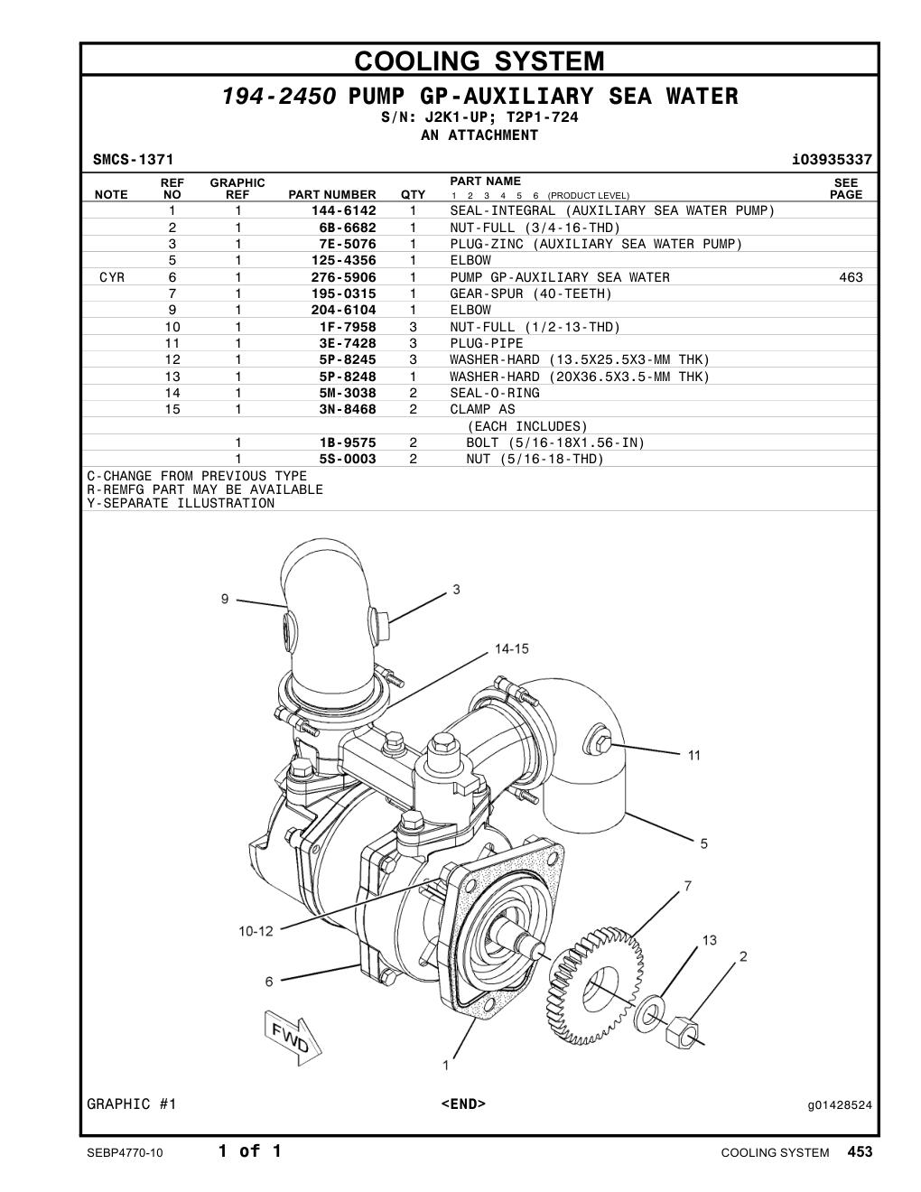 195-0315 GEAR-SPUR (40-TEETH) CAT parts manual diagram