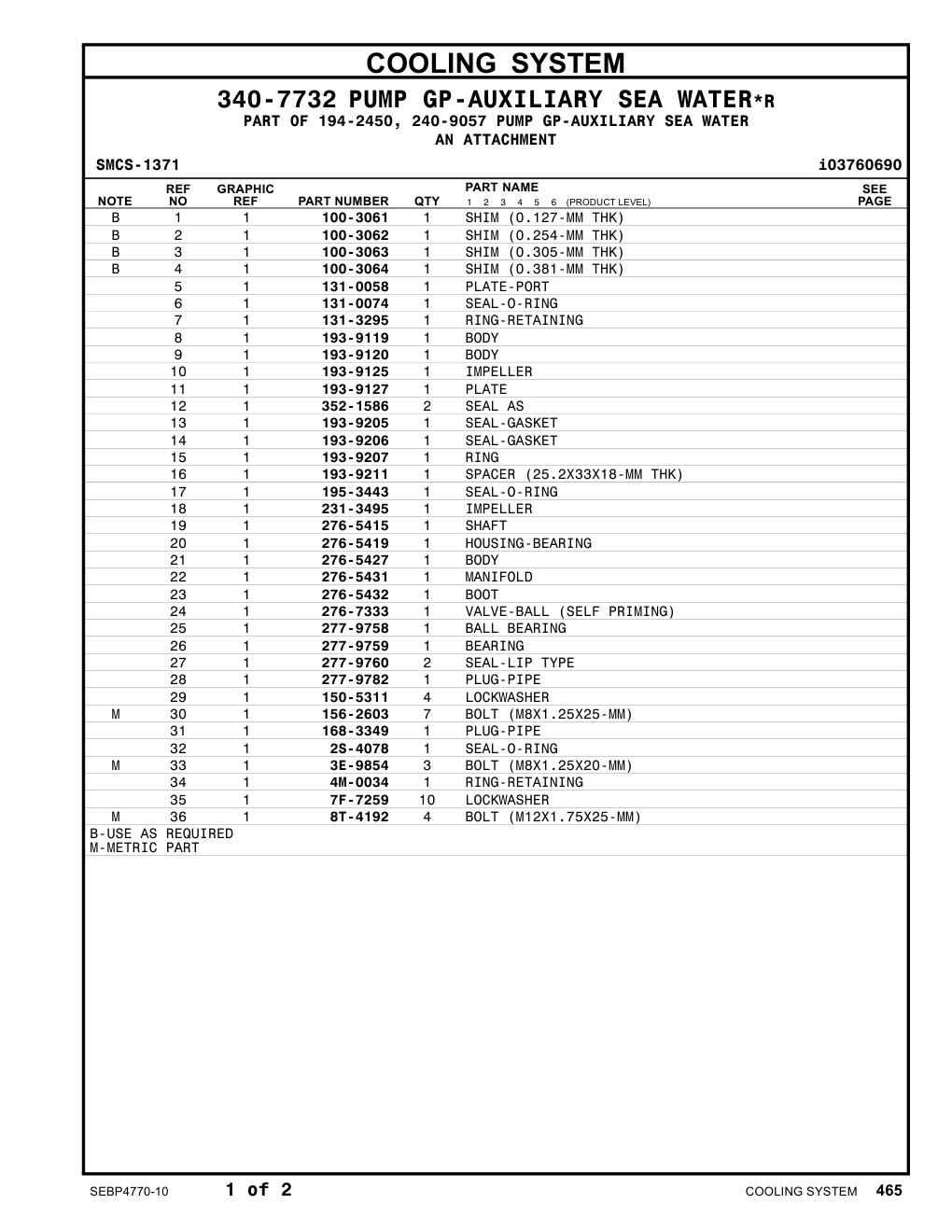 352-1586 SEAL AS CAT parts manual diagram