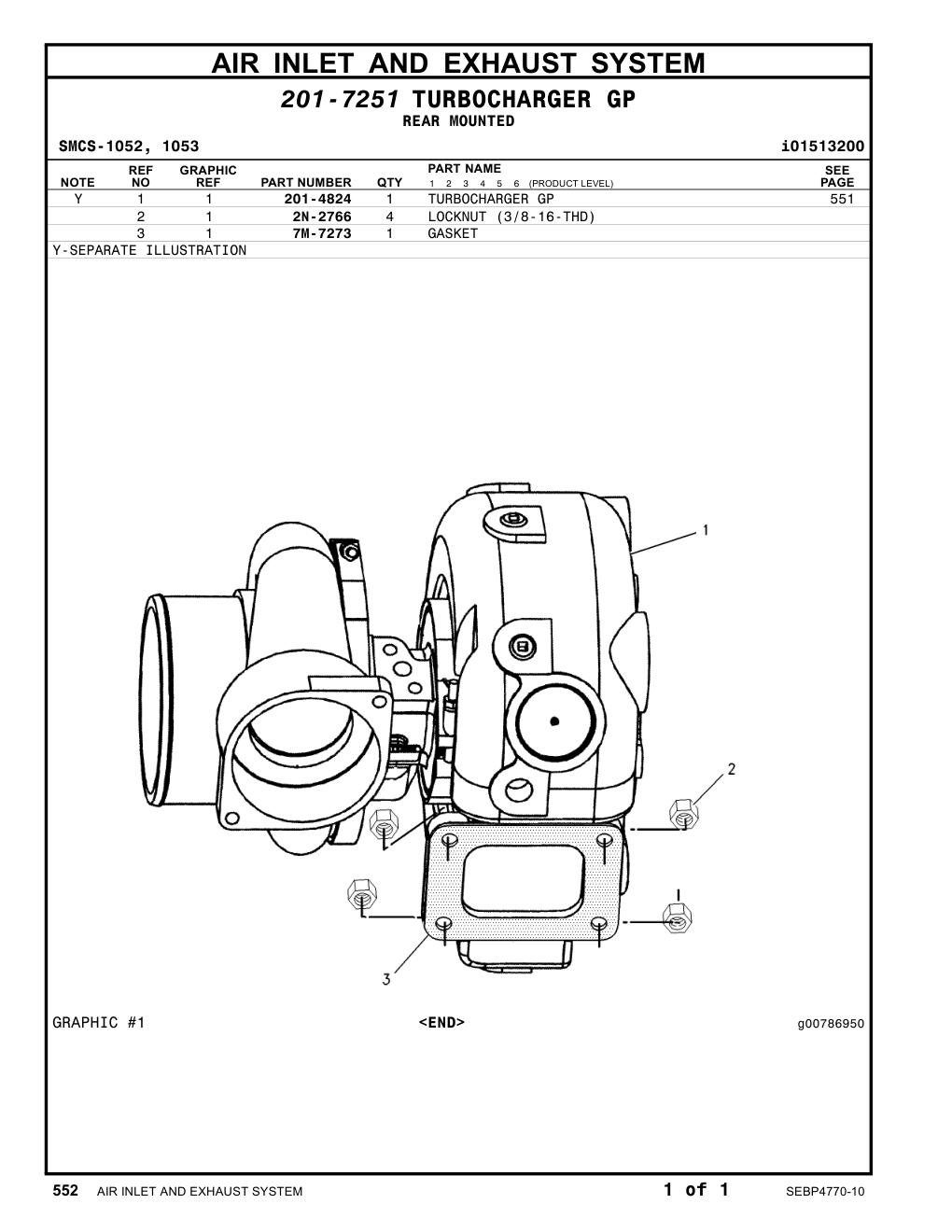 201-4824 - TURBOCHARGER GP
