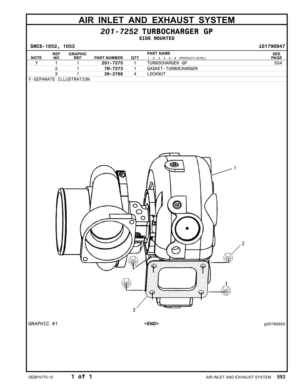 201-7275 - TURBOCHARGER GP