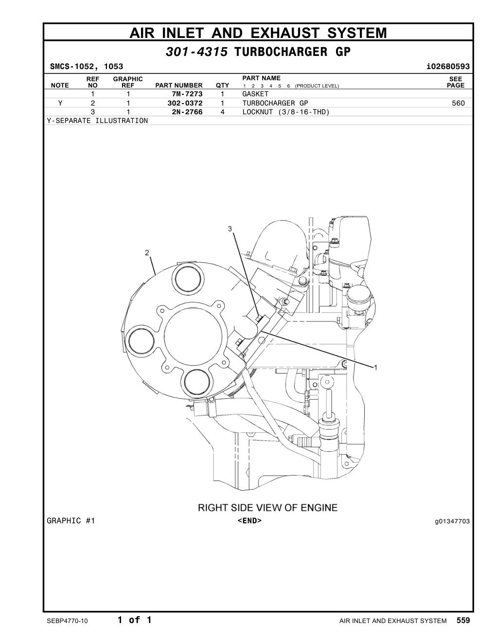 302-0372 - TURBOCHARGER GP