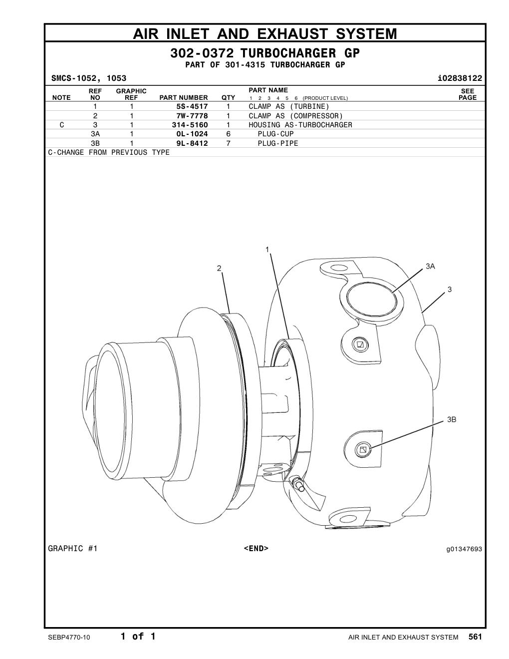 314-5160 - HOUSING AS-TURBOCHARGER