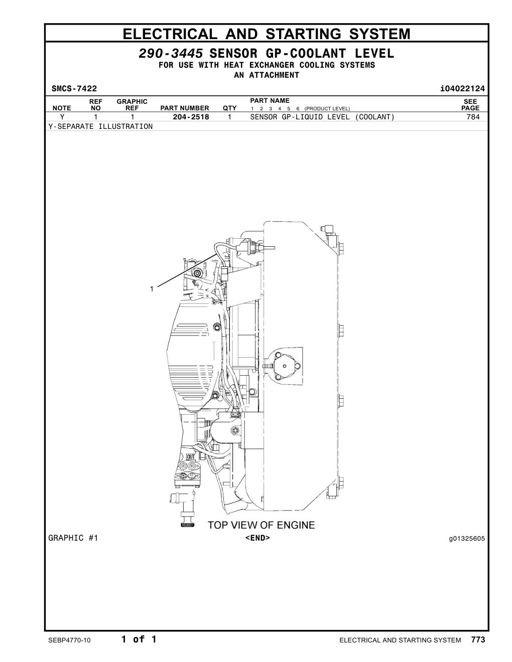 204-2518 - SENSOR GP-LIQUID LEVEL
