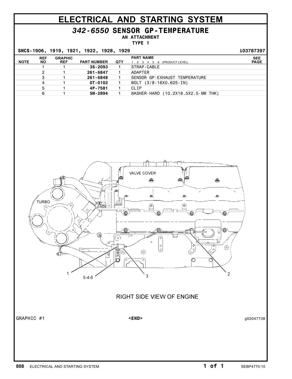 261-6848 - SENSOR GP-EXHAUST TEMPERATURE