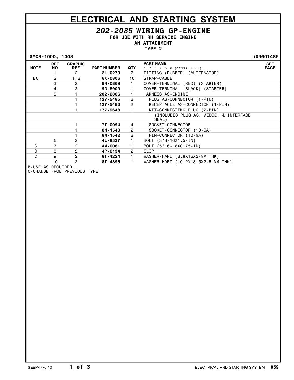177-9648 KIT-CONNECTING PLUG (2-PIN) CAT parts manual diagram