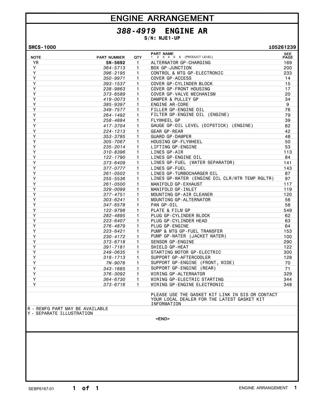 122-1790 - LINES GP-ENGINE OIL