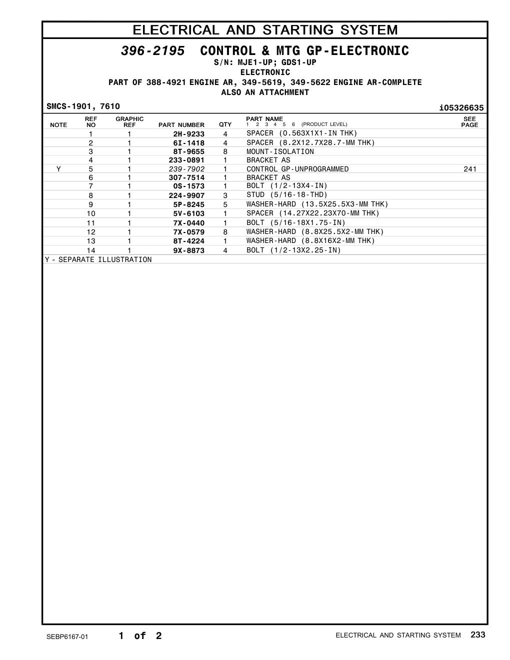 307-7514 BRACKET AS CAT parts manual diagram