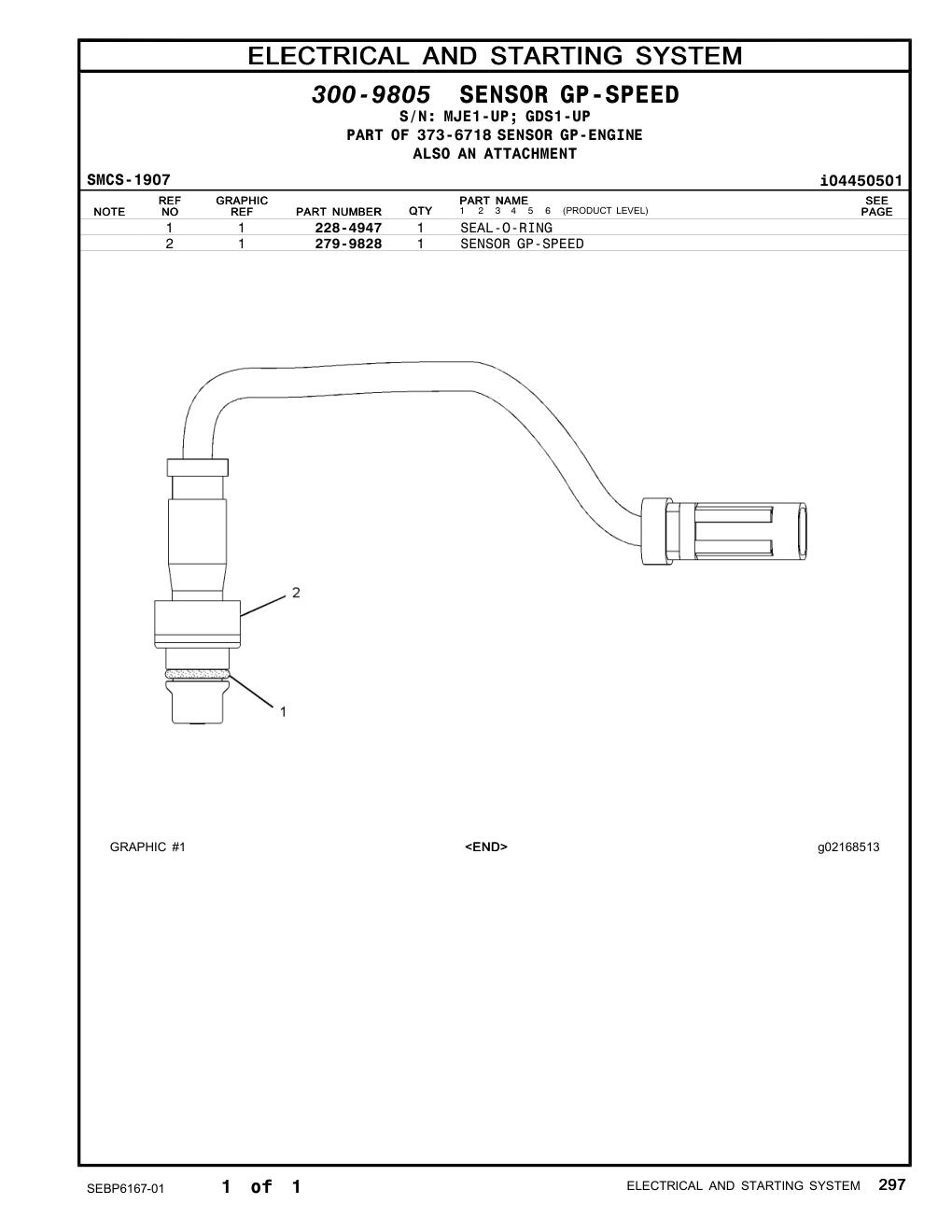 279-9828 - SENSOR GP-SPEED