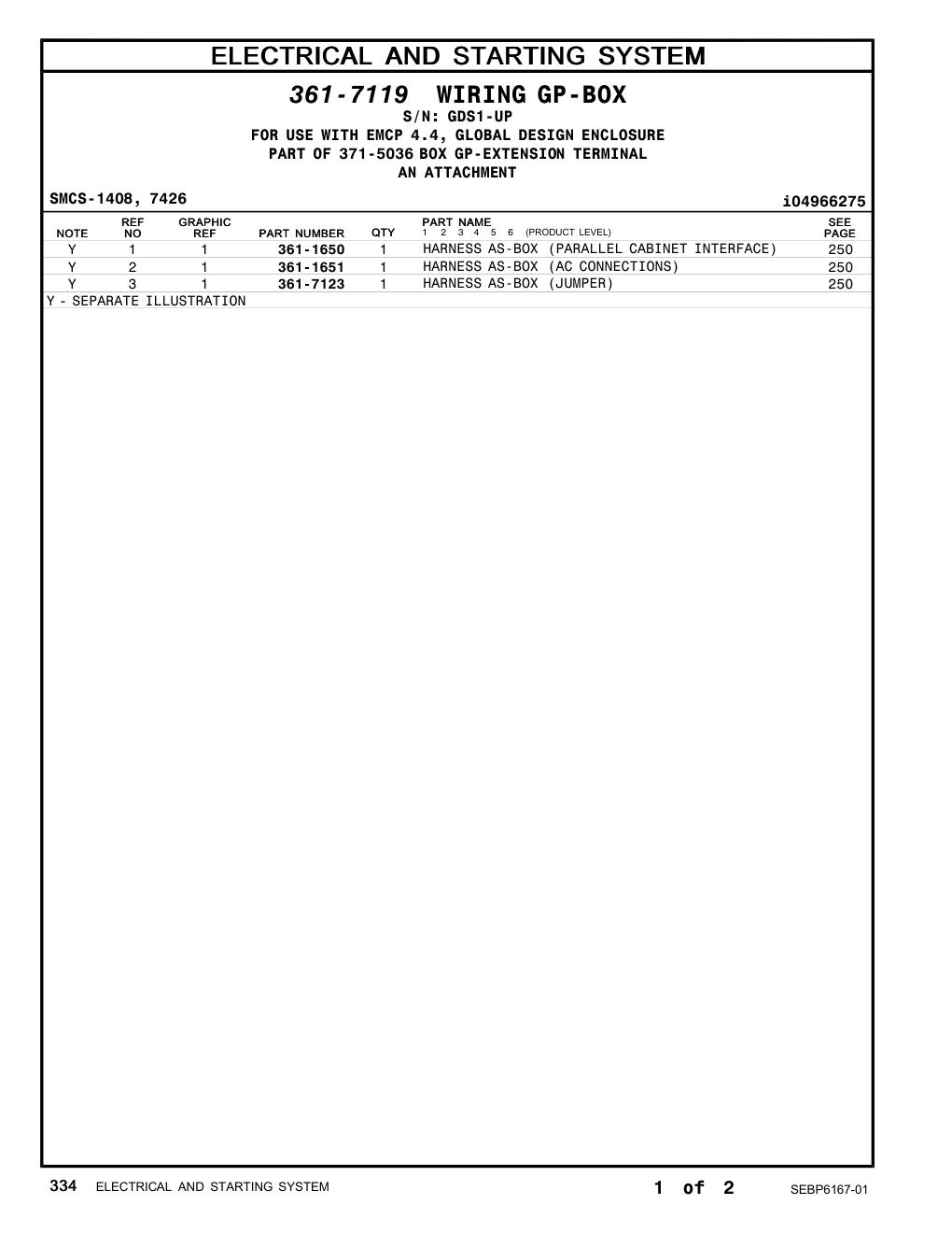 361-7123 - HARNESS AS-BOX (JUMPER)