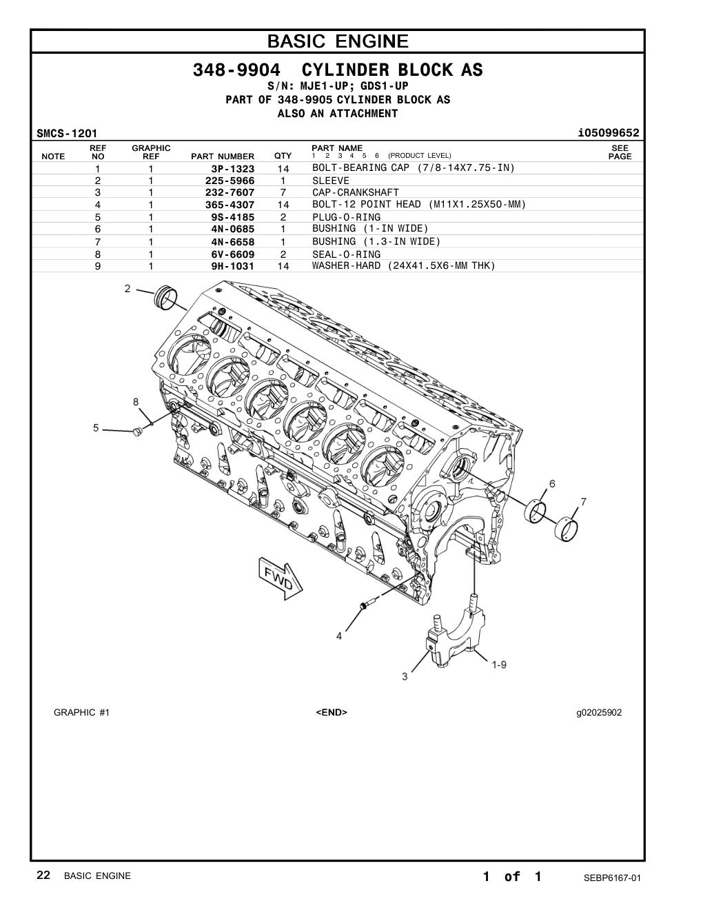 232-7607 CAP-CRANKSHAFT CAT parts manual diagram