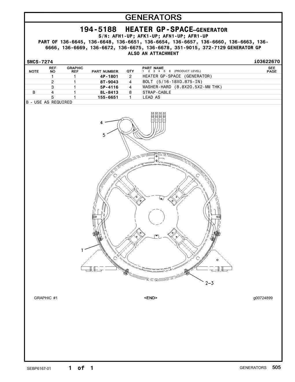 155-6651 LEAD AS CAT parts manual diagram