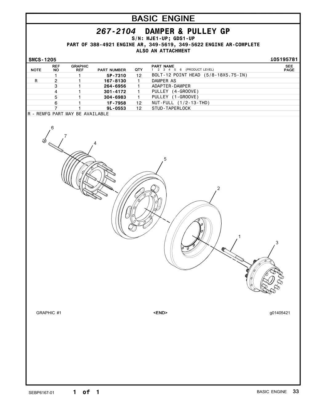 5P-7310 BOLT-12 POINT HEAD (5/8-18X5.75-IN) CAT parts manual diagram