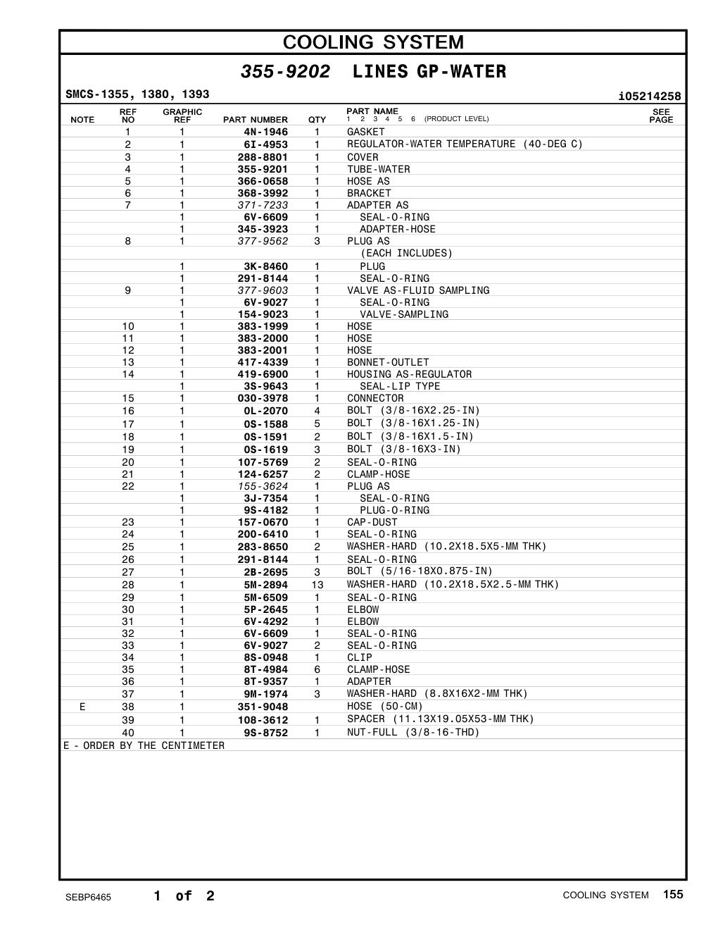 383-2000 HOSE CAT parts manual diagram