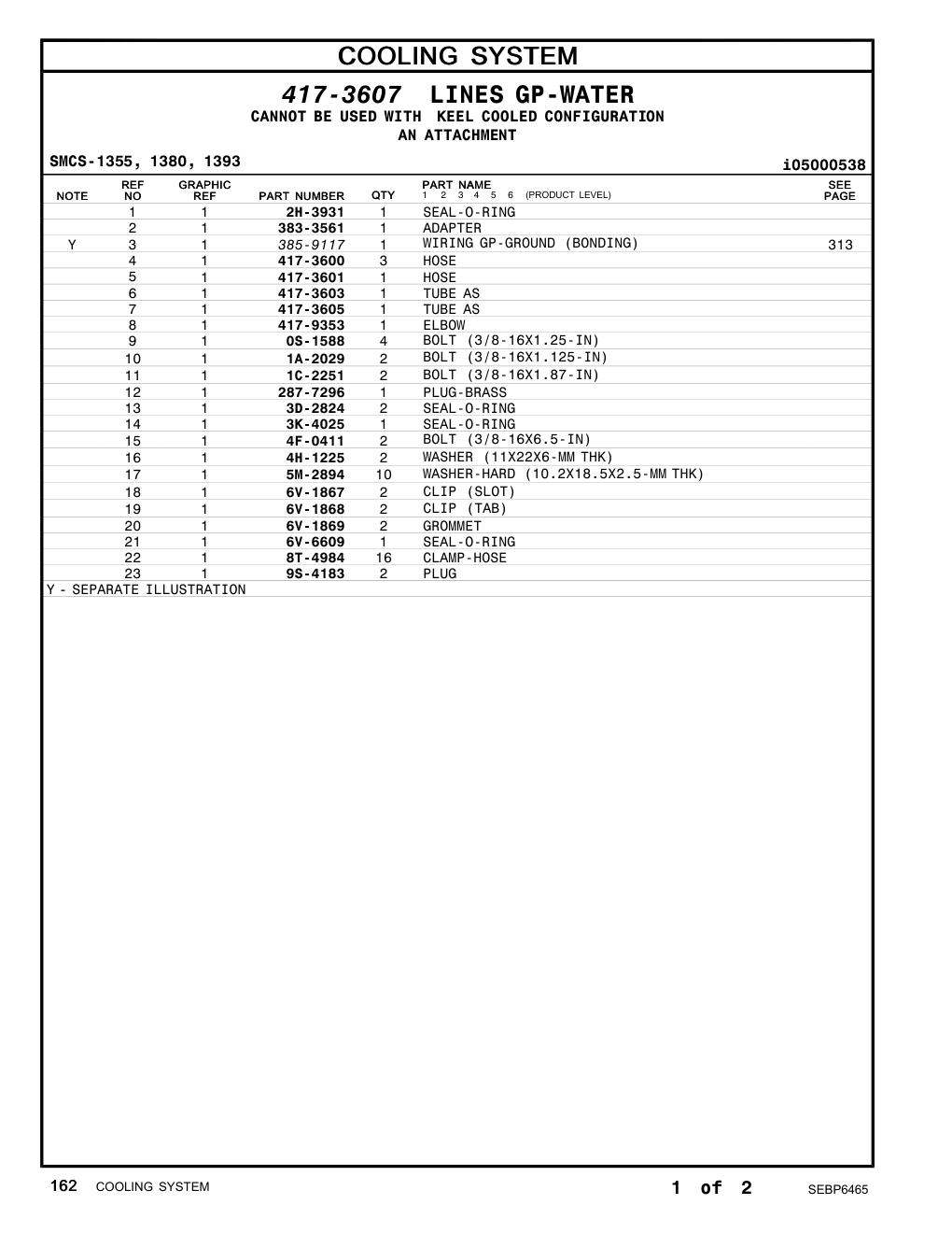 6V-1869 GROMMET CAT parts manual diagram