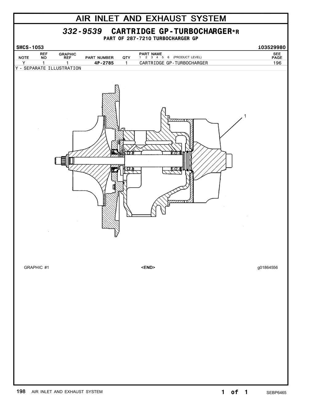 4P-2785 - CARTRIDGE GP-TURBOCHARGER