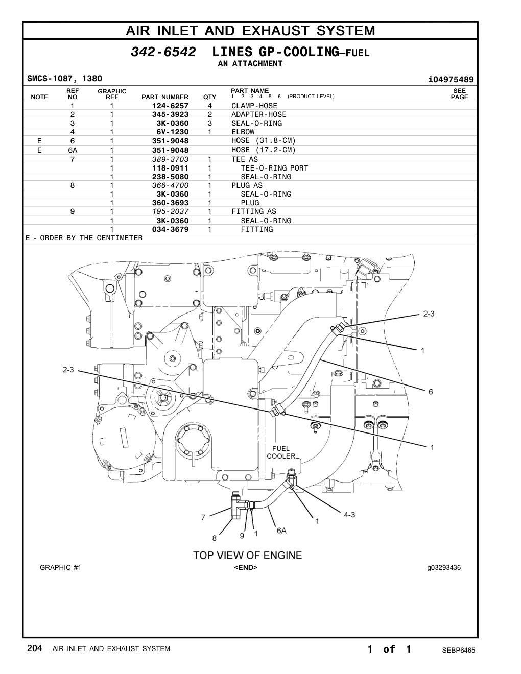 6V-1230 ELBOW CAT parts manual diagram