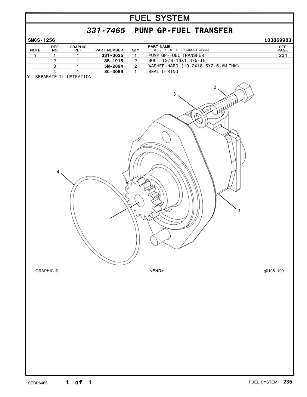 331-3635 - PUMP GP-FUEL TRANSFER