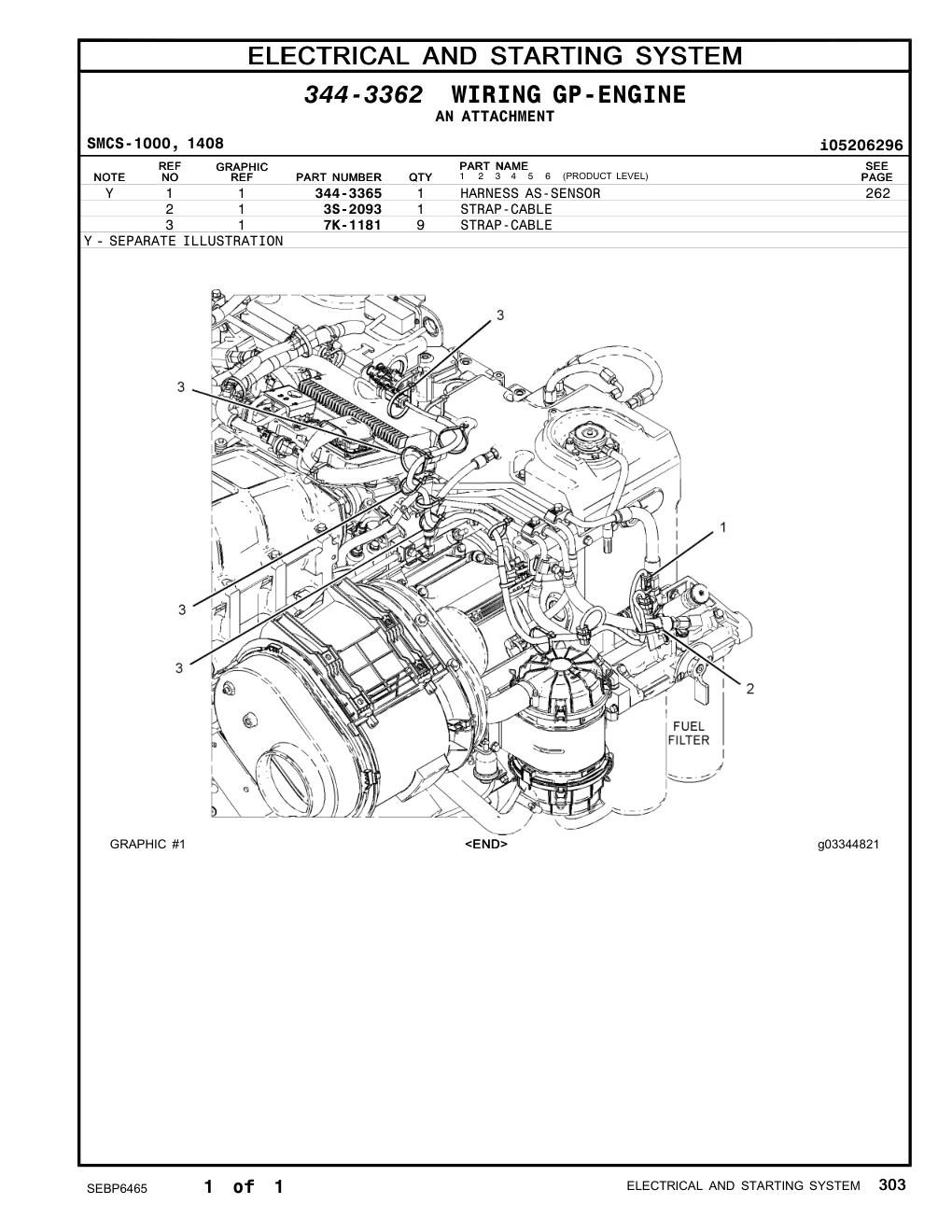344-3365 - HARNESS AS-SENSOR