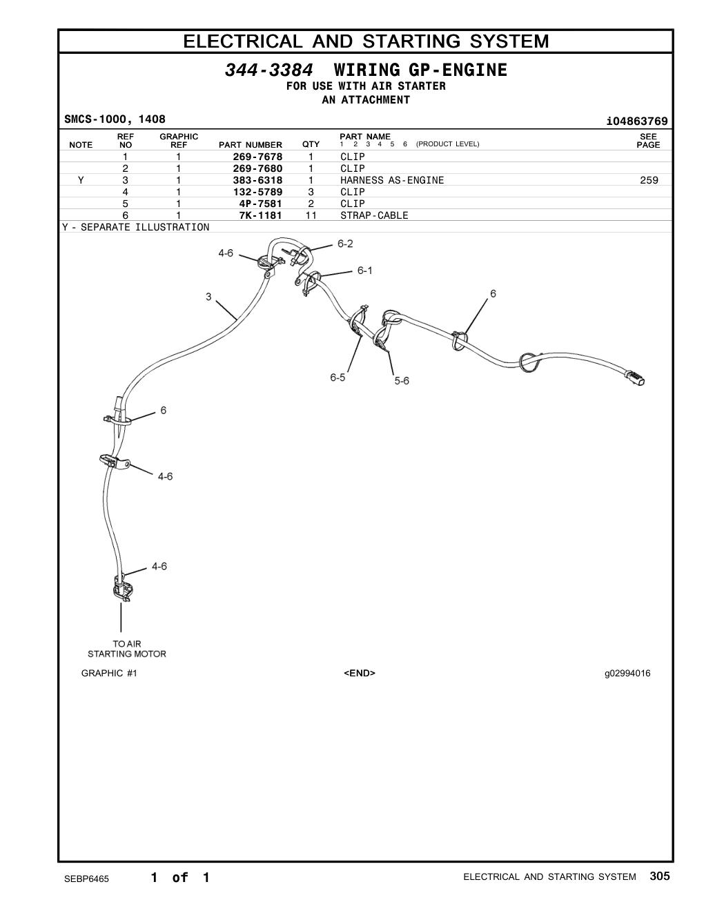 383-6318 - HARNESS AS-ENGINE