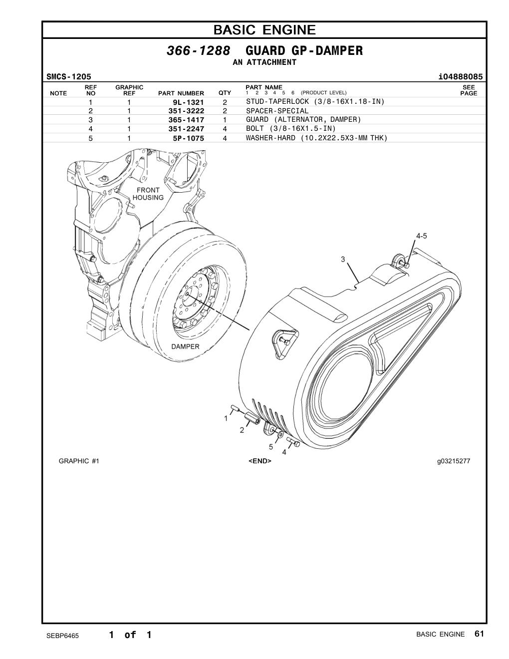 9L-1321 - STUD-TAPERLOCK (3/8-16X1.18-IN)